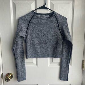 PINK Seamless Long Sleeve Crop Top